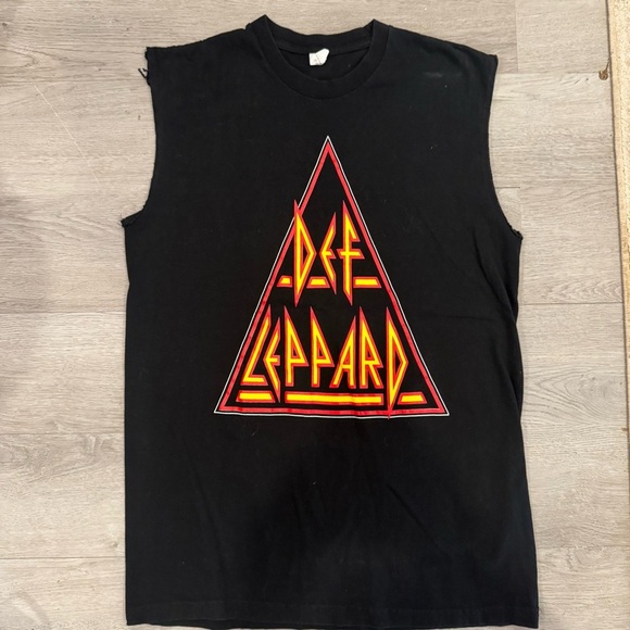 Def Leppard Vintage Black Tank Top, Size Large, 80s, Hair Metal, Rock ‘n Roll - Picture 1 of 5
